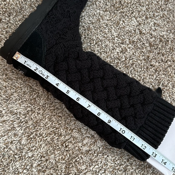 Ugg Mahalya tall black lace up tie sweater boots 7 - Picture 15 of 15